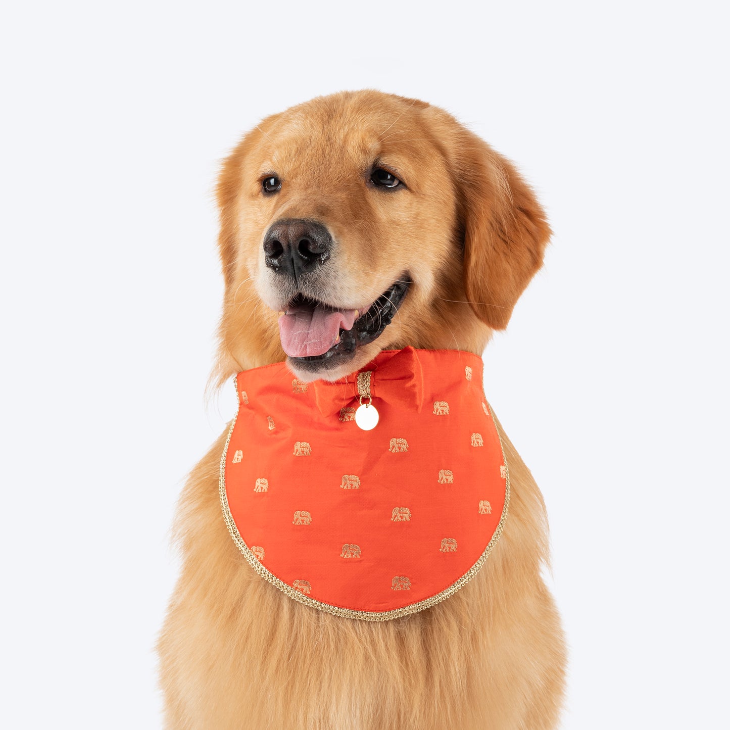 HUFT Royal Elephant Bandana For Dog - Orange
