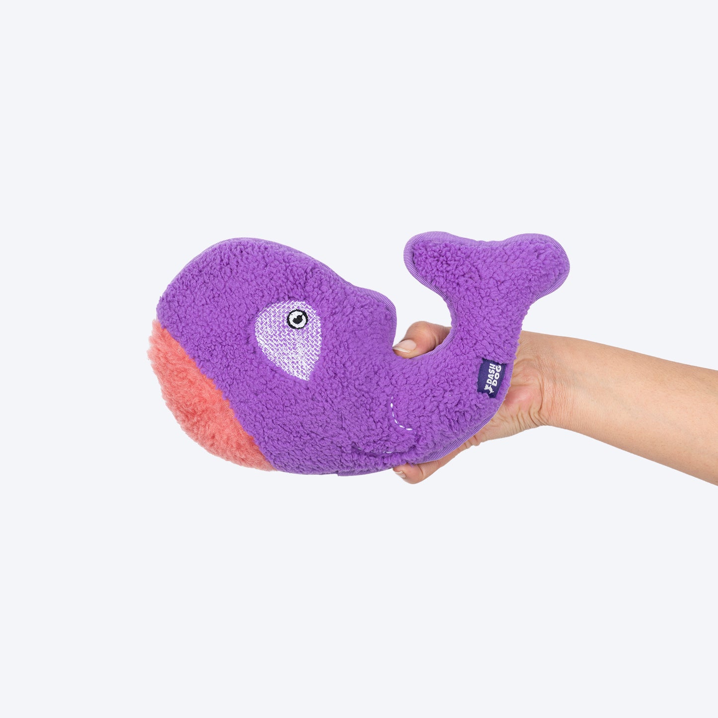 Dash Dog Wowie The Whale Squeaky Plush Toy For Dog - Purple - Heads Up For Tails