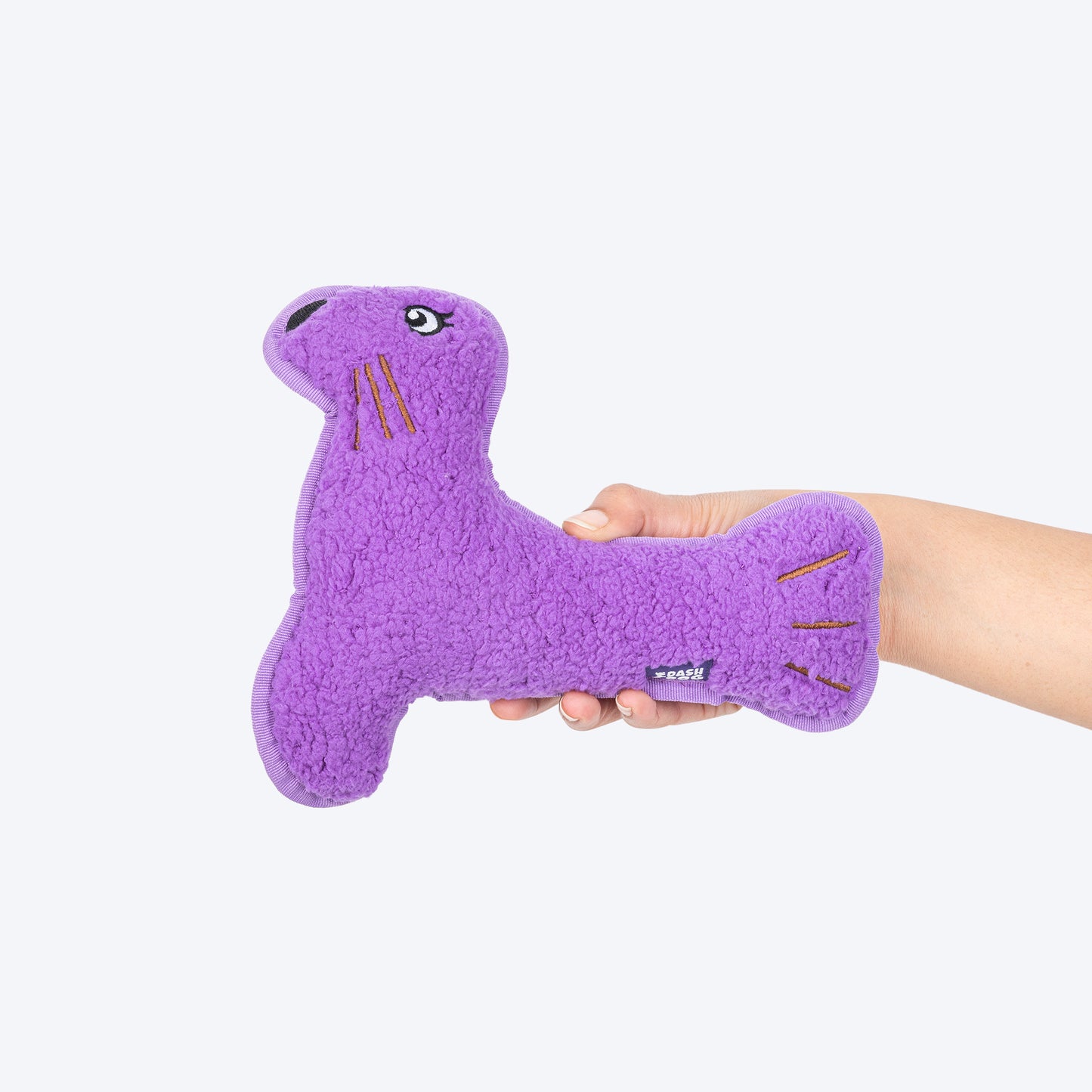 Dash Dog Silly Sea Lion Squeaky Plush Toy For Dog - Purple - Heads Up For Tails