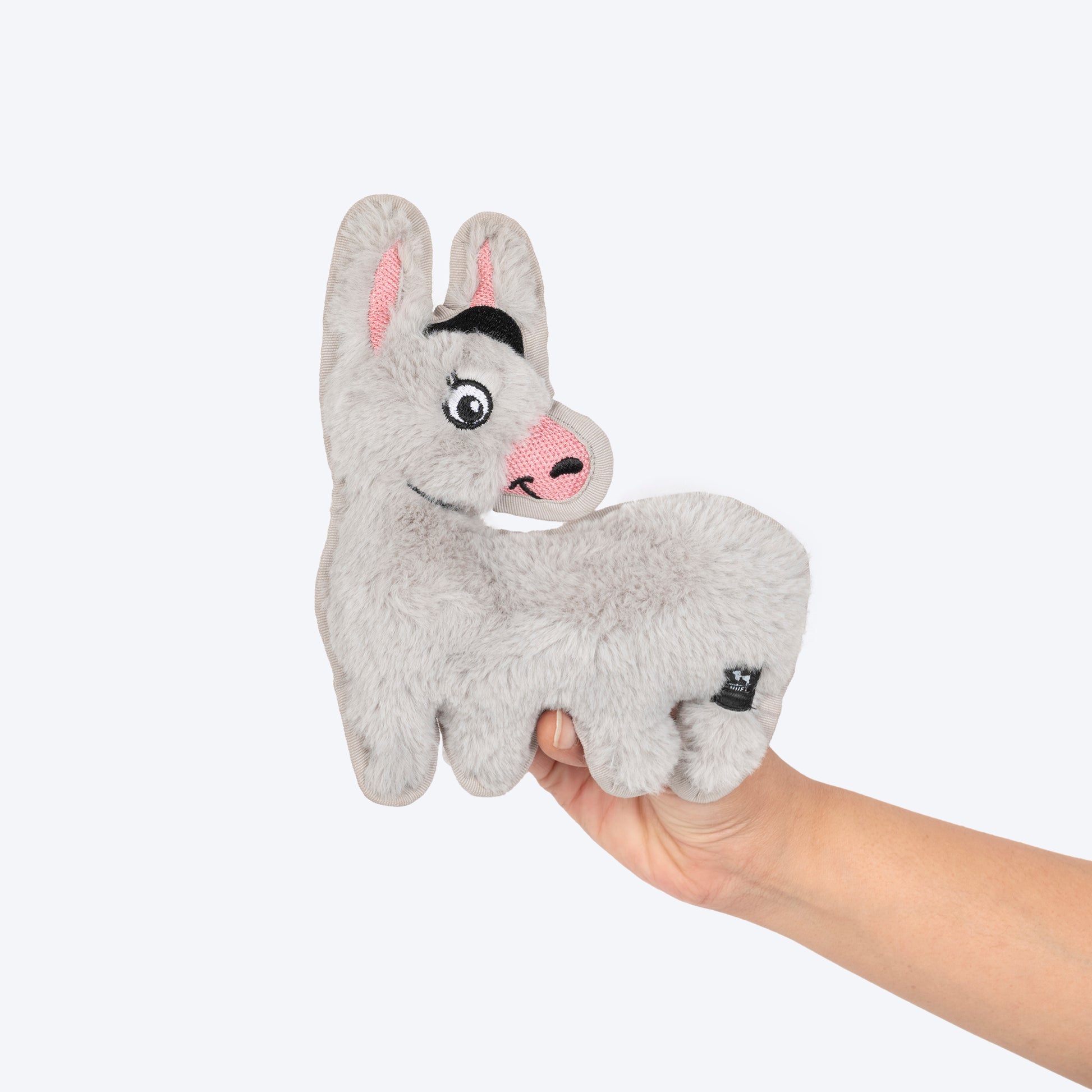 HUFT Funky Donkey Squeaky Cuddle Plush Toy For Dog - Grey - Heads Up For Tails
