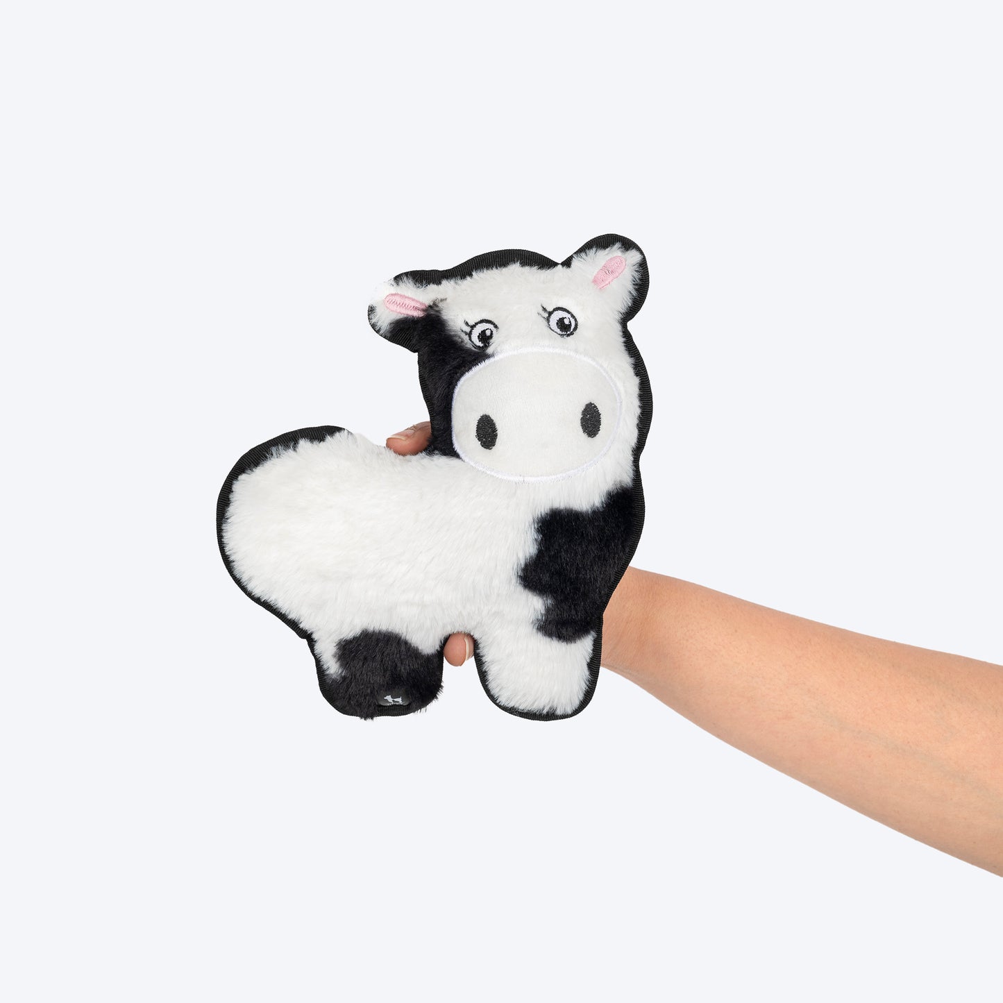 HUFT Mister Mooster Squeaky Cuddle Plush Toy For Dog - Black & White - Heads Up For Tails