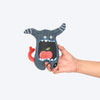 HUFT Chompzilla Squeaky Plush Toy For Dog - Dark Grey - Heads Up For Tails