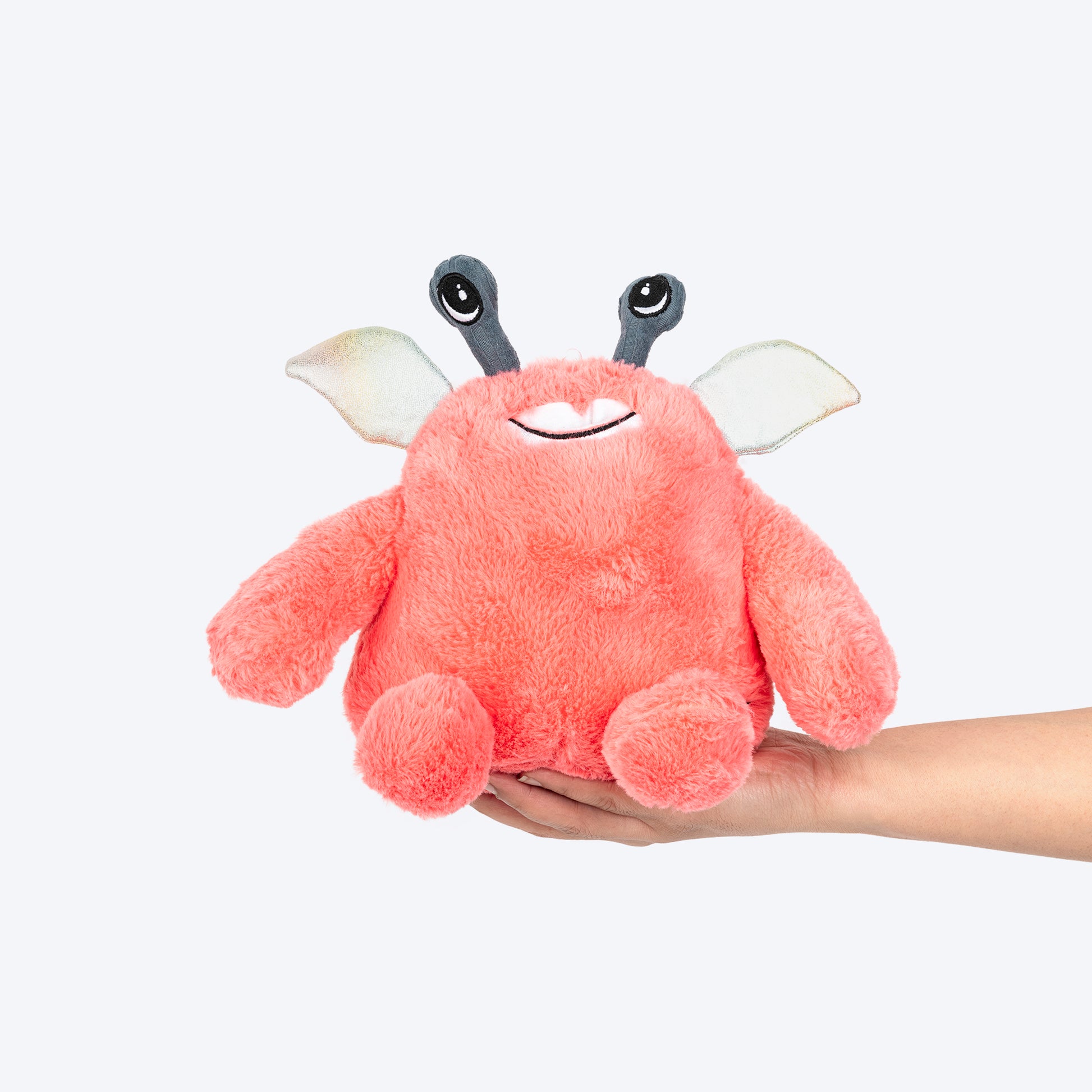 HUFT Pinka-Boo Squeaky Cuddle Plush Toy For Dog - Pink - Heads Up For Tails