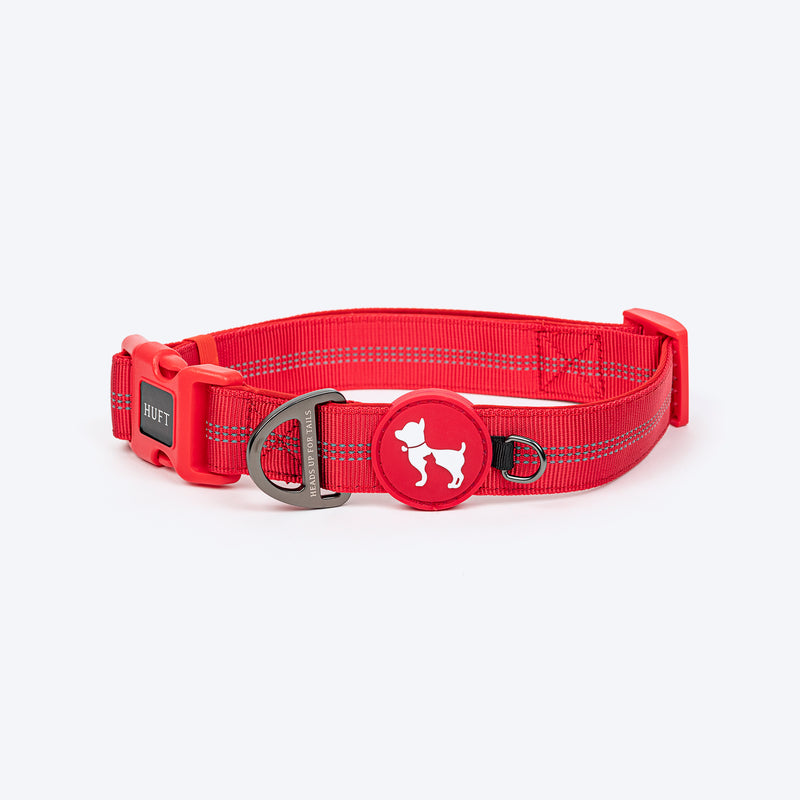 HUFT Comfort Plus Collar For Dog - Red - Heads Up For Tails