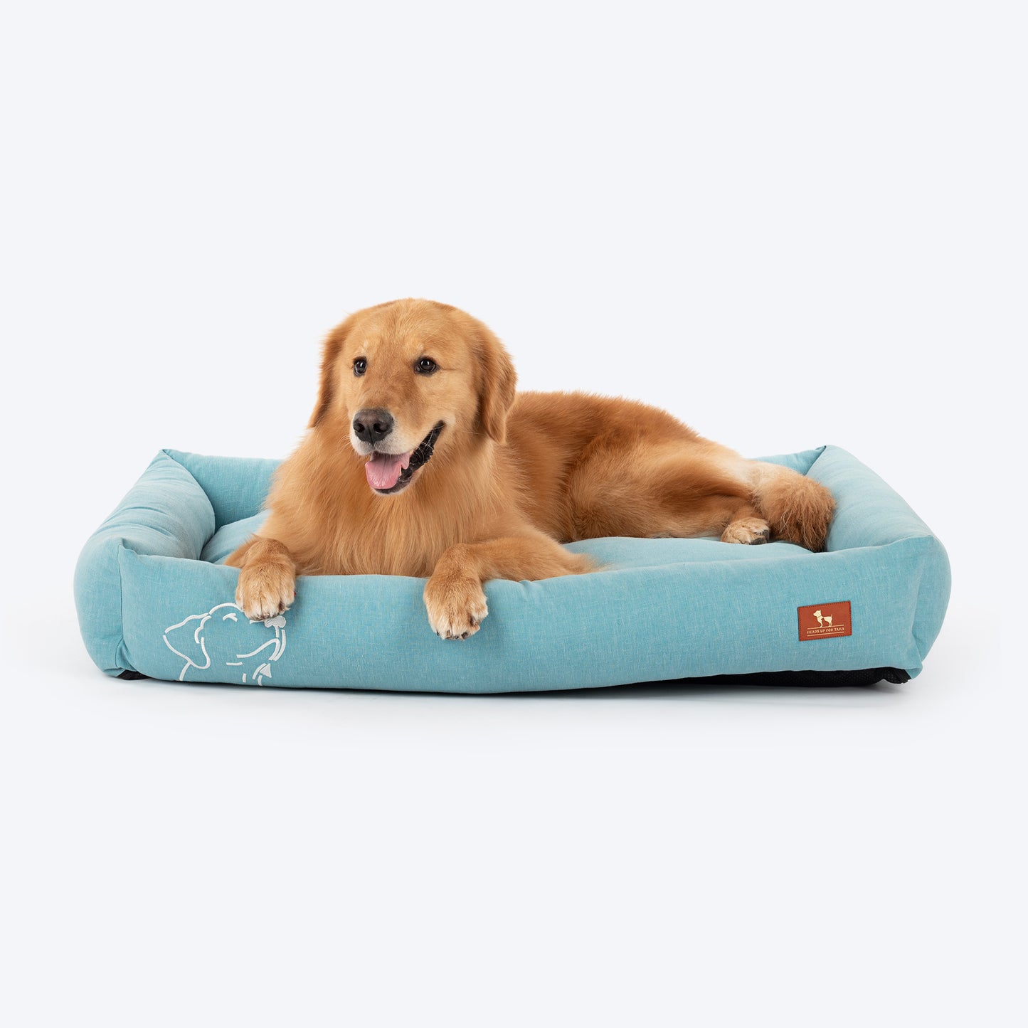 HUFT Sniff The Love Lounger Bed For Dog - Light Blue - Heads Up For Tails
