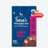Sara's Wholesome Grain-Free Lamb and Apple Dog Food, 300 g, made with 50% meat and 50% fruit and vegetables.