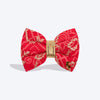 HUFT Bandhani Breeze Bow Tie For Dog - Scarlet Red - Heads Up For Tails