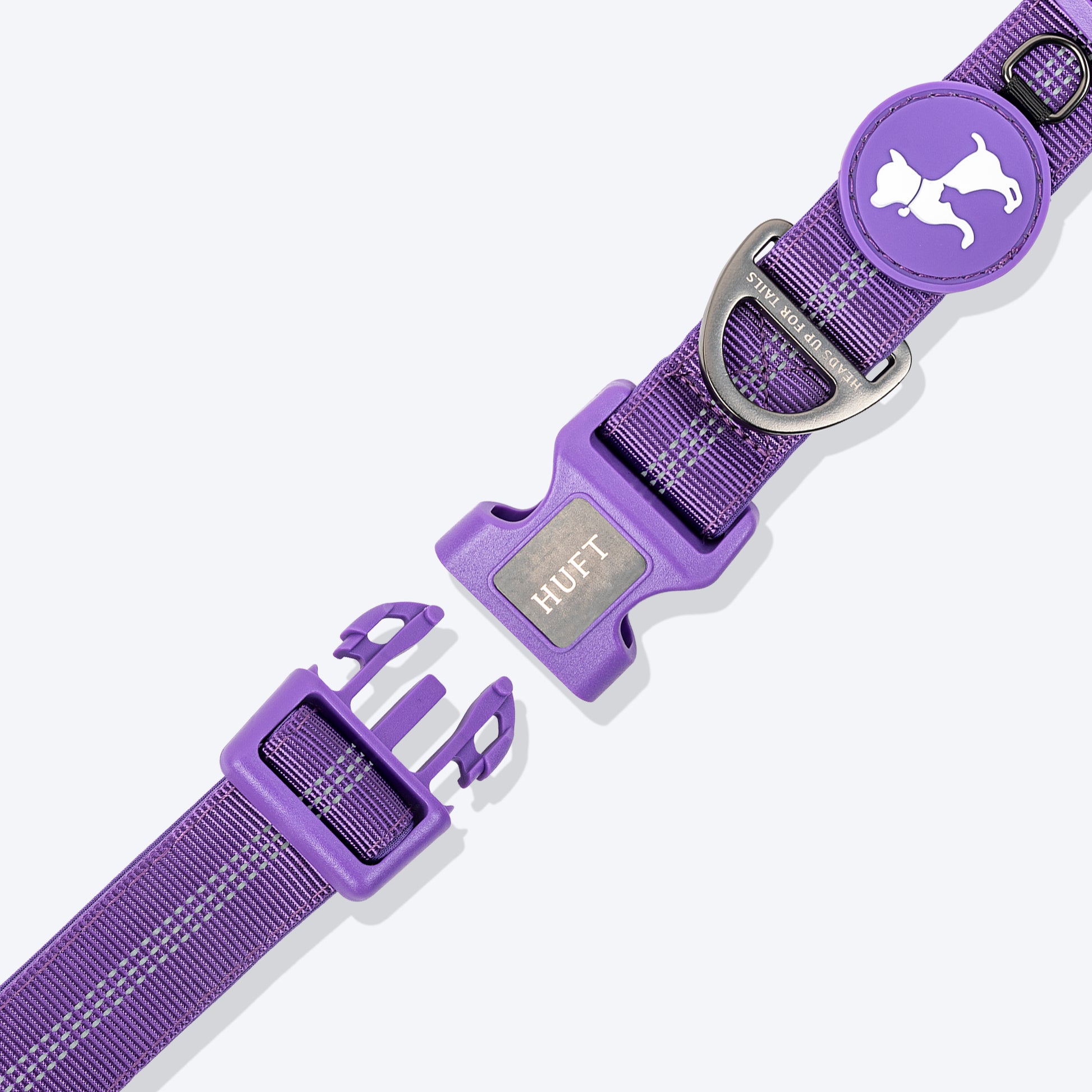 HUFT Comfort Plus Collar For Dog - Purple - Heads Up For Tails