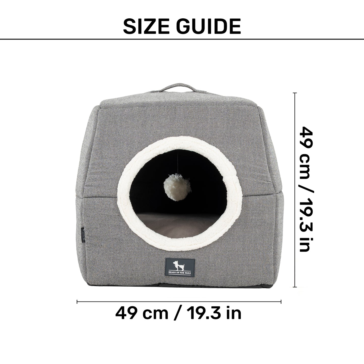 HUFT Furbulous Tent Bed For Cat - Grey