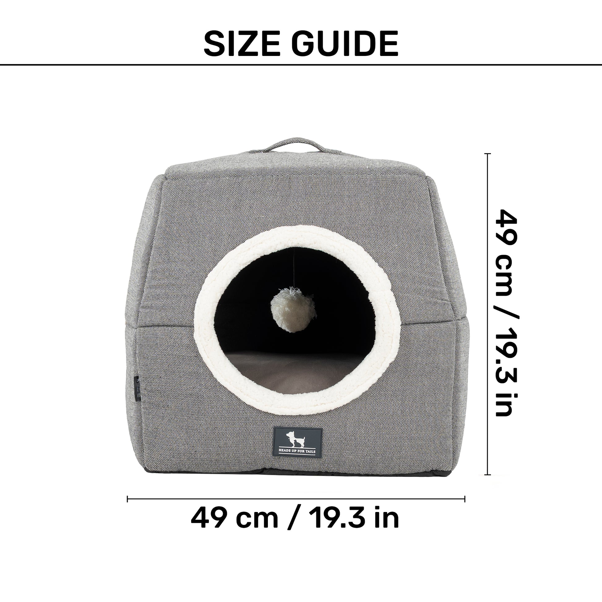 HUFT Furbulous Tent Bed For Cat - Grey - Heads Up For Tails