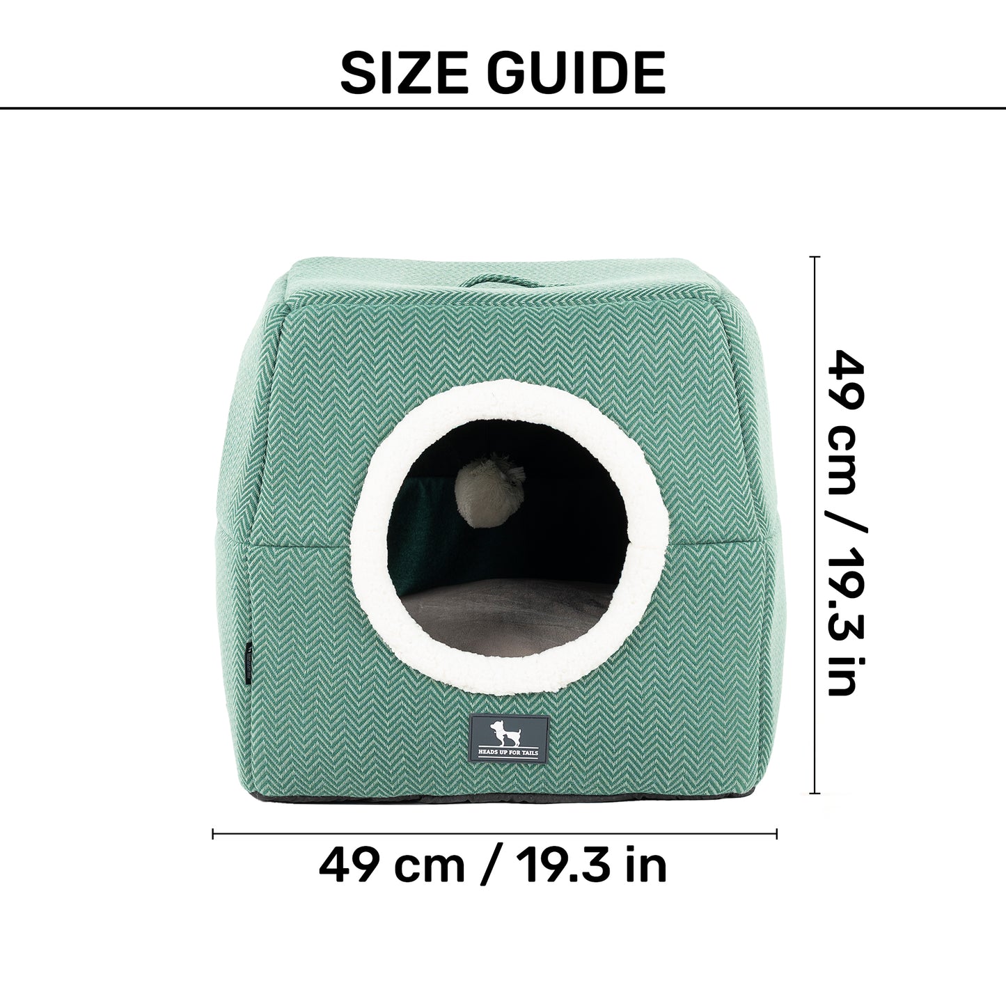 HUFT Furbulous Tent Bed For Dog - Green - Heads Up For Tails