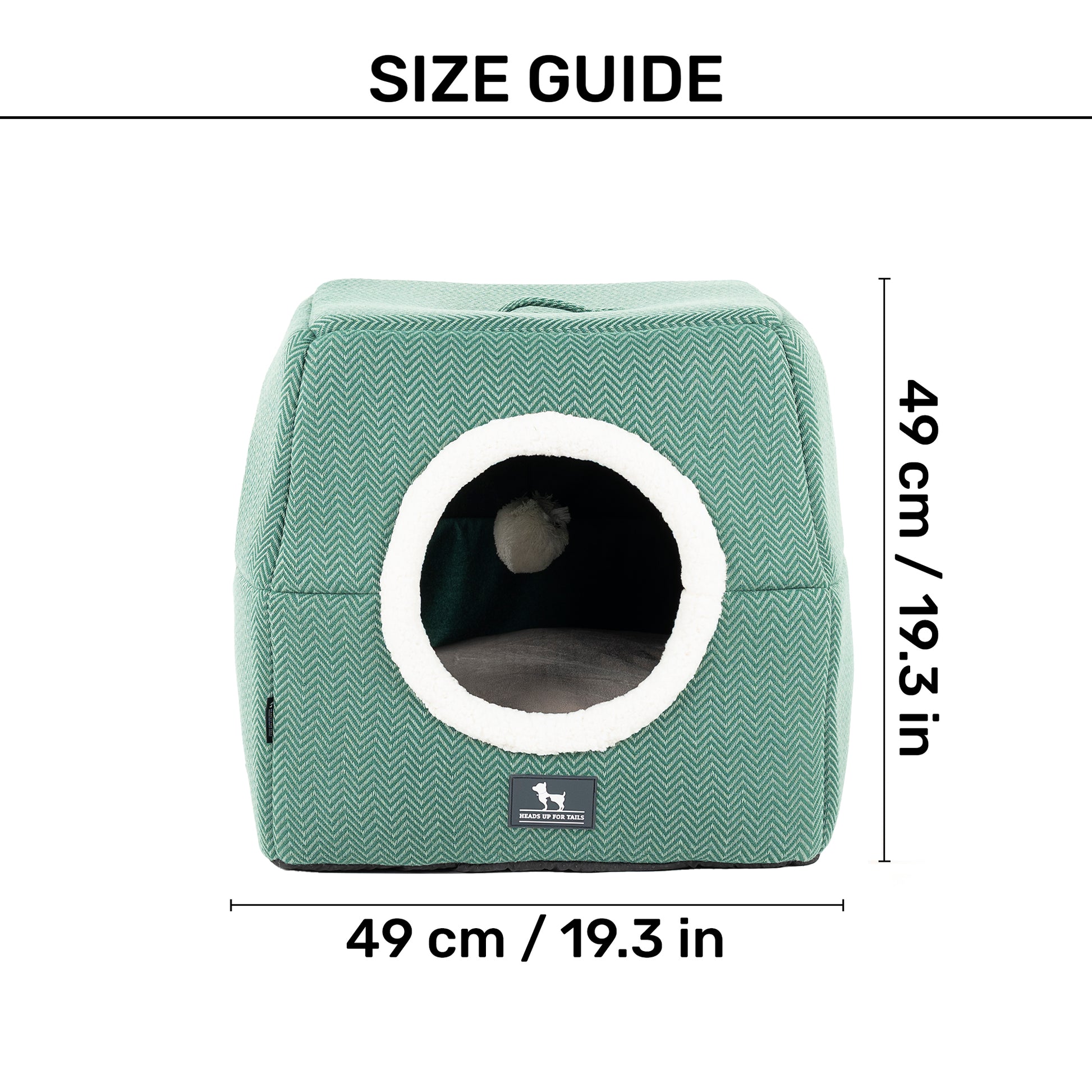 HUFT Furbulous Tent Bed For Dog - Green - Heads Up For Tails