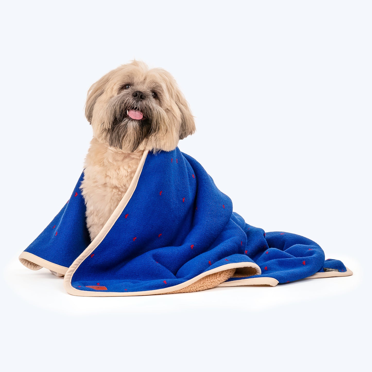 HUFT Heart Knitter Reversible Pet Blanket - Navy Blue - Heads Up For Tails