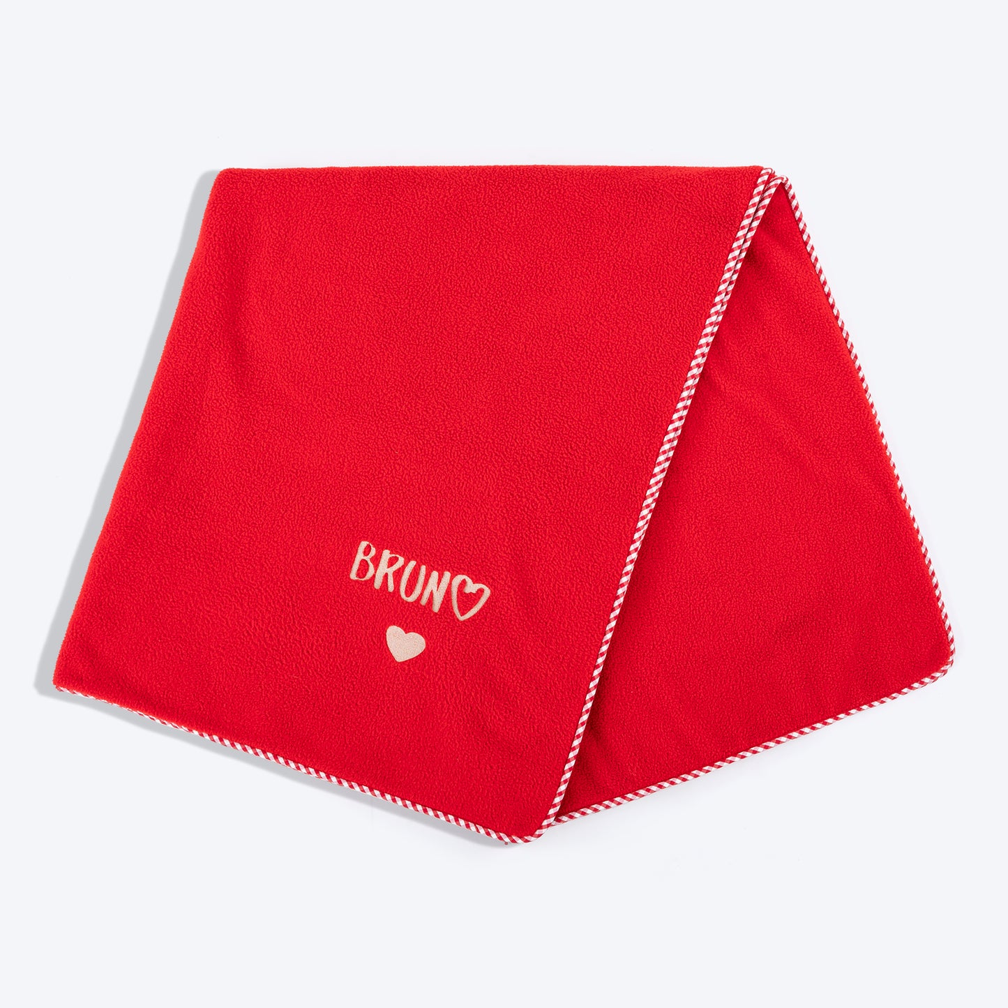 HUFT Personalised Snuggle Blanket For Dog & Cat - Red - Heads Up For Tails