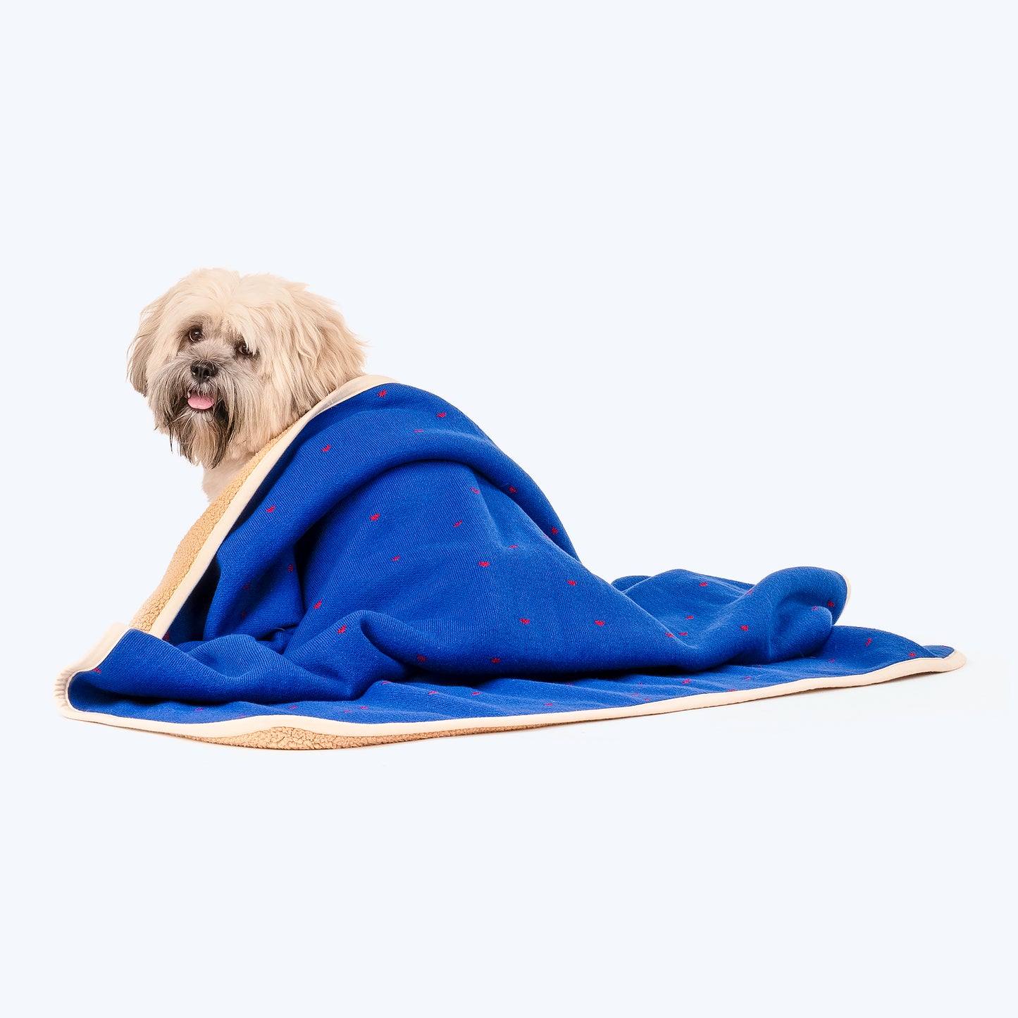 HUFT Heart Knitter Reversible Pet Blanket - Navy Blue - Heads Up For Tails