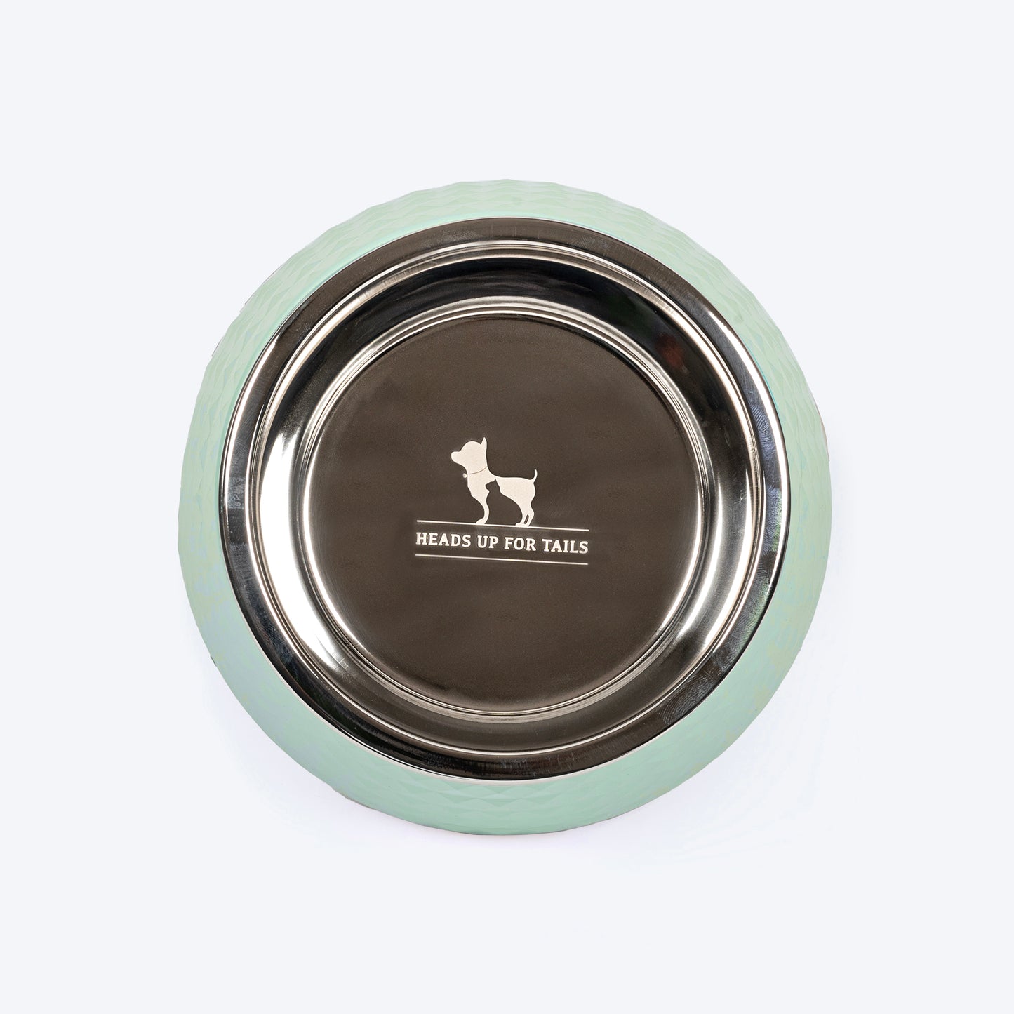 HUFT Breezy Basics Prism Embossed Melamine Bowl For Dog - Pastel Green - Heads Up For Tails