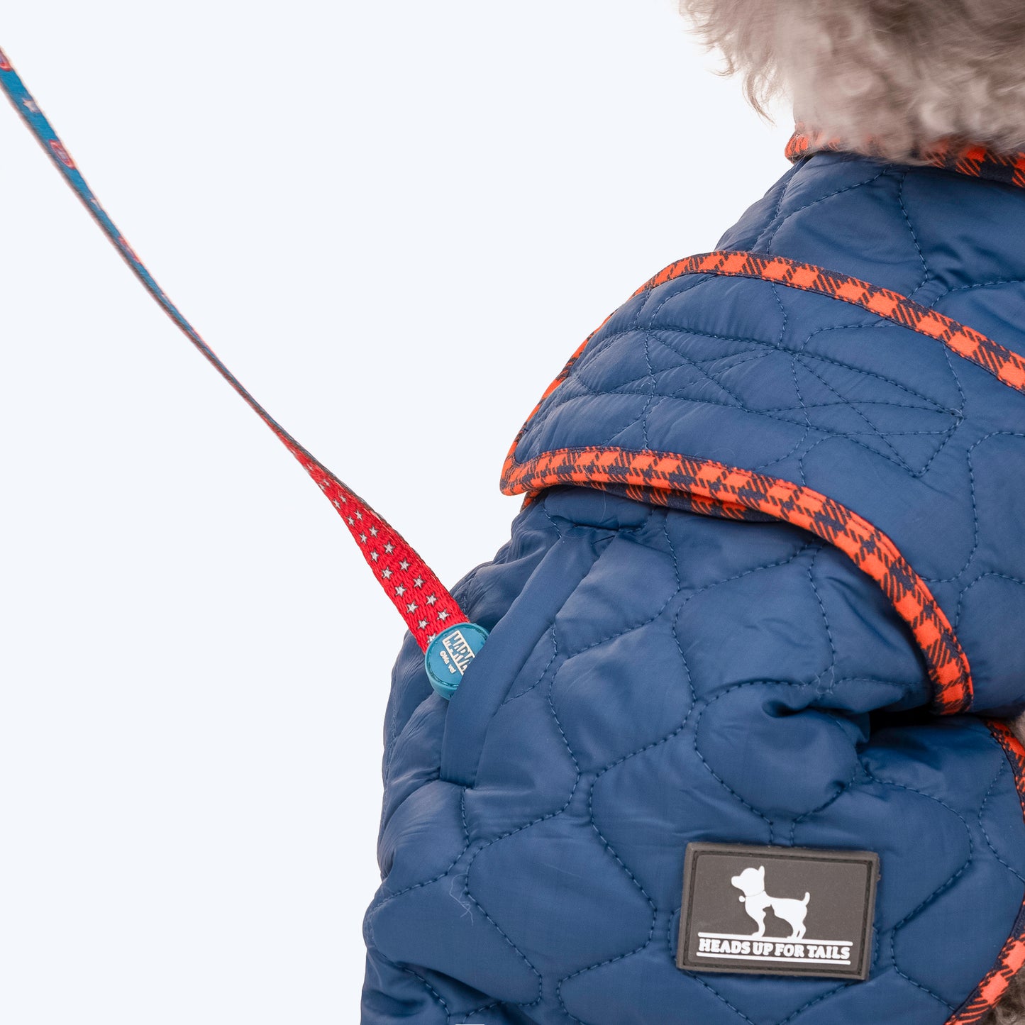 HUFT Grrberry Quilted Dog Jacket - Teal Blue - Heads Up For Tails