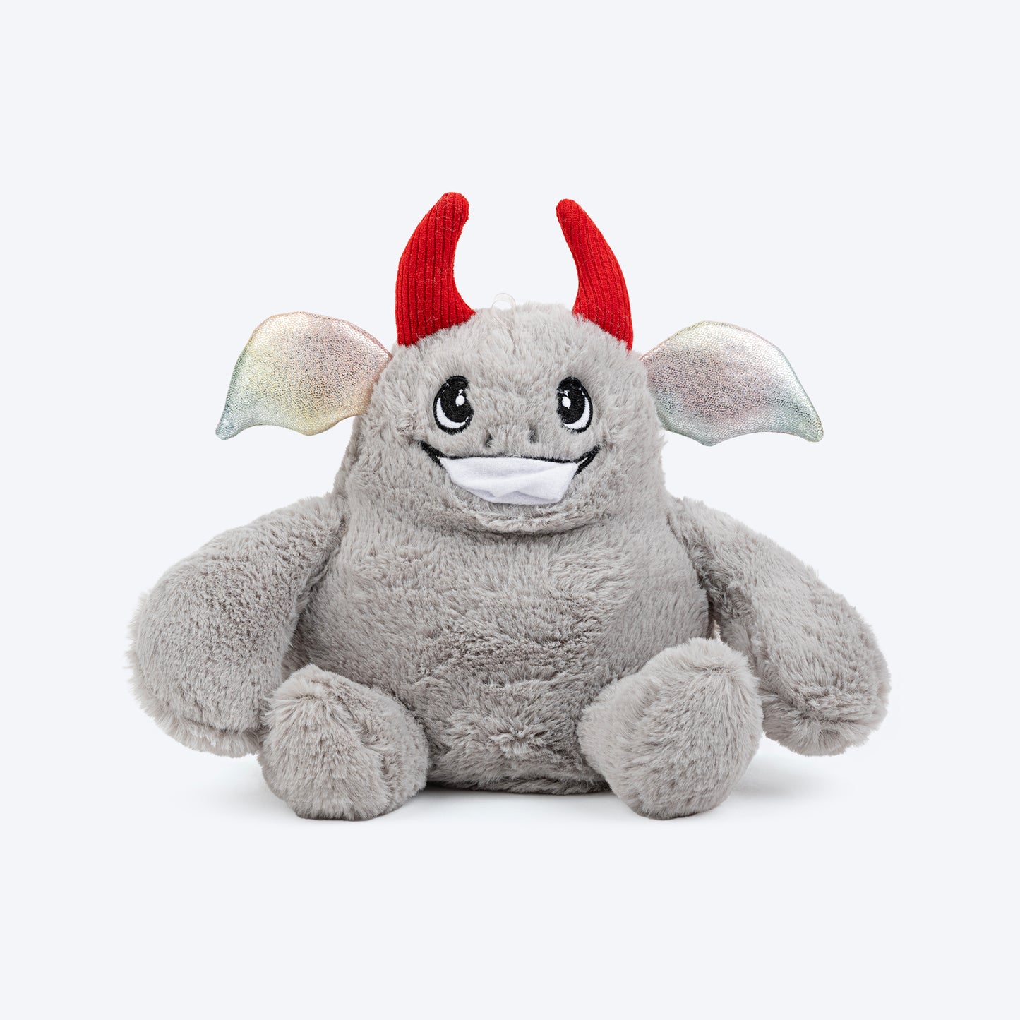 HUFT Aqua-Boo Squeaky Cuddle Plush Toy For Dog - Grey - Heads Up For Tails
