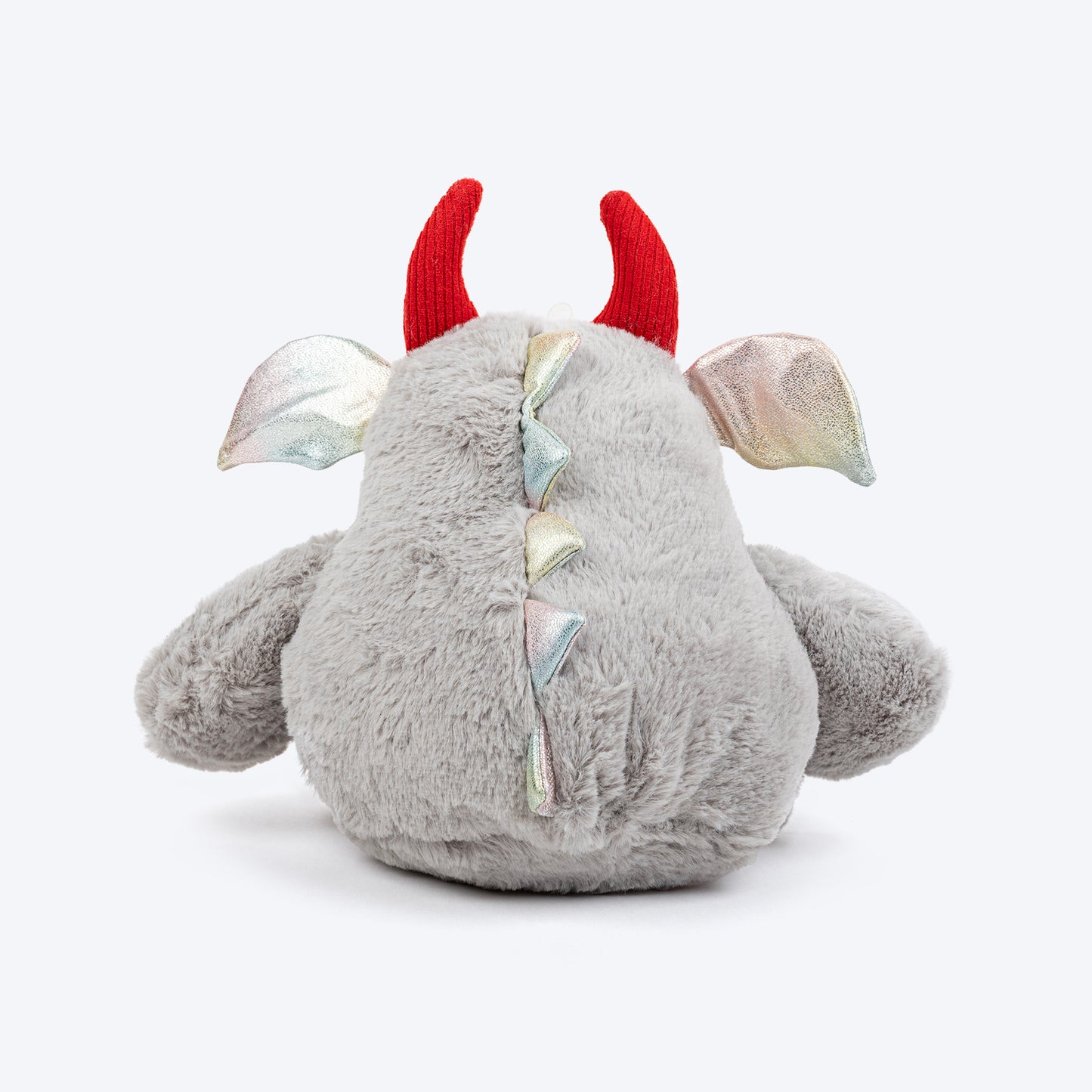 HUFT Aqua-Boo Squeaky Cuddle Plush Toy For Dog - Grey - Heads Up For Tails
