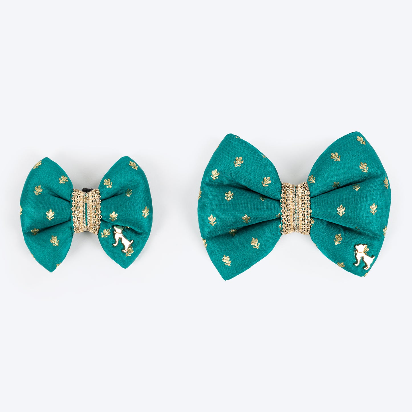 HUFT Desi Dazzle Bow Tie For Dog - Green