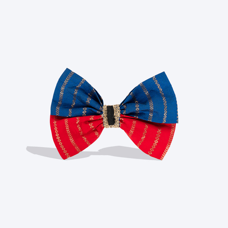 HUFT Royal Rang Bow Tie For Dog - Red & Blue - Heads Up For Tails