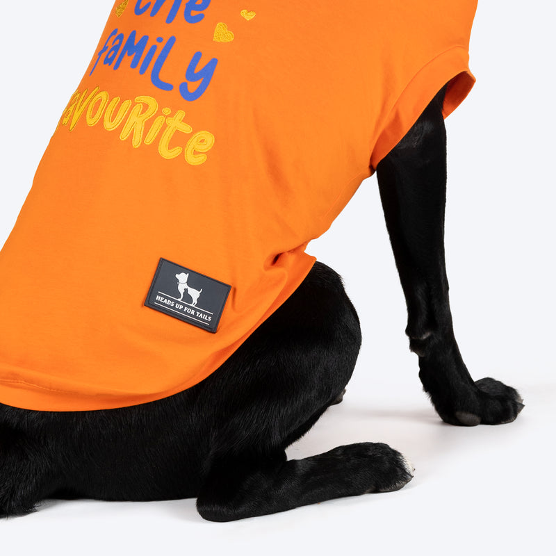 HUFT The Family Favourite T-shirts For Dog - Orange - Heads Up For Tails
