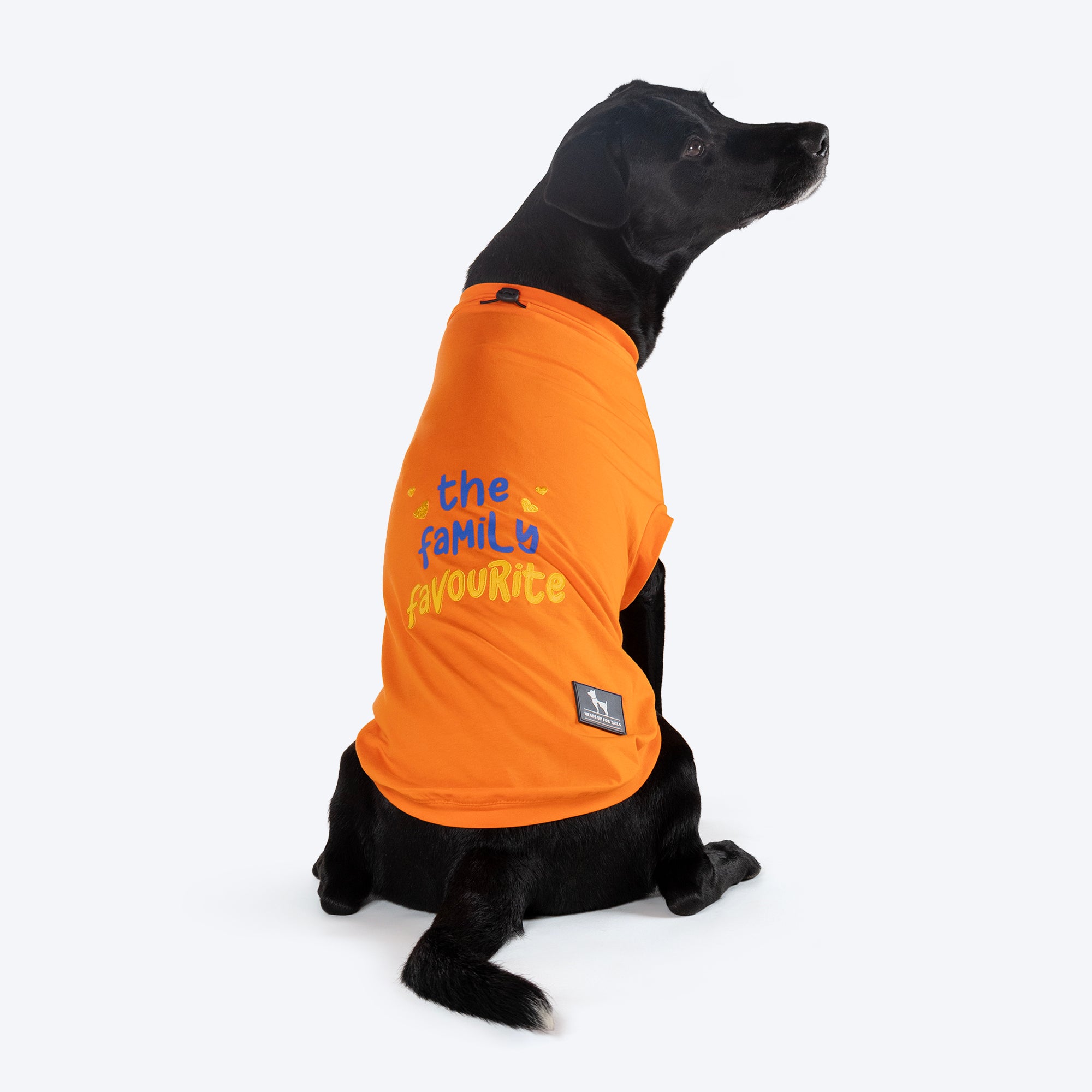 HUFT The Family Favourite T Shirt For Dogs Orange Heads Up For Tails huft-the-family-favourite-t-shirt-for-dogs-orange-heads-up-for-tails