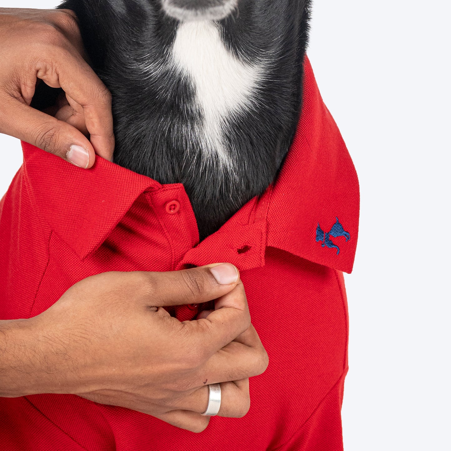HUFT Paws Polo T-Shirt For Dog - Red - Heads Up For Tails