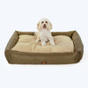 HUFT Fluff & Puff Quilted Lounger Dog Bed - Olive Green - Heads Up For Tails