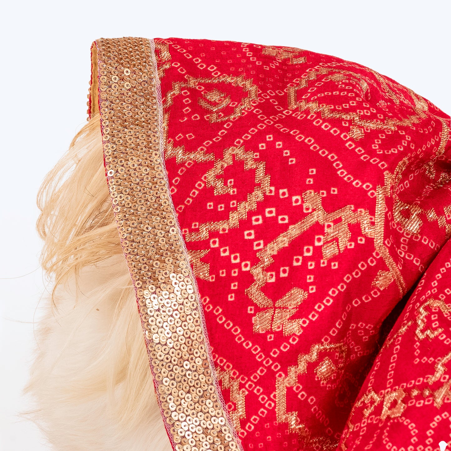 HUFT Personalised Dog Lehenga - Yellow & Red - Heads Up For Tails