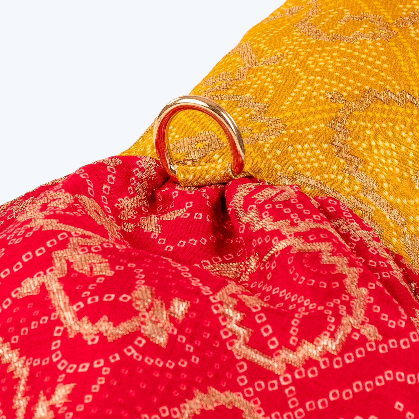 HUFT Personalised Dog Lehenga - Yellow & Red - Heads Up For Tails