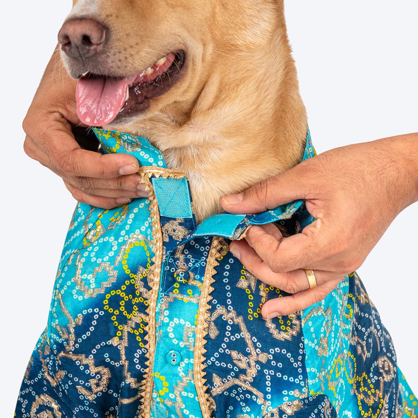 HUFT Festive Bliss Kurta For Dog - Blue - Heads Up For Tails