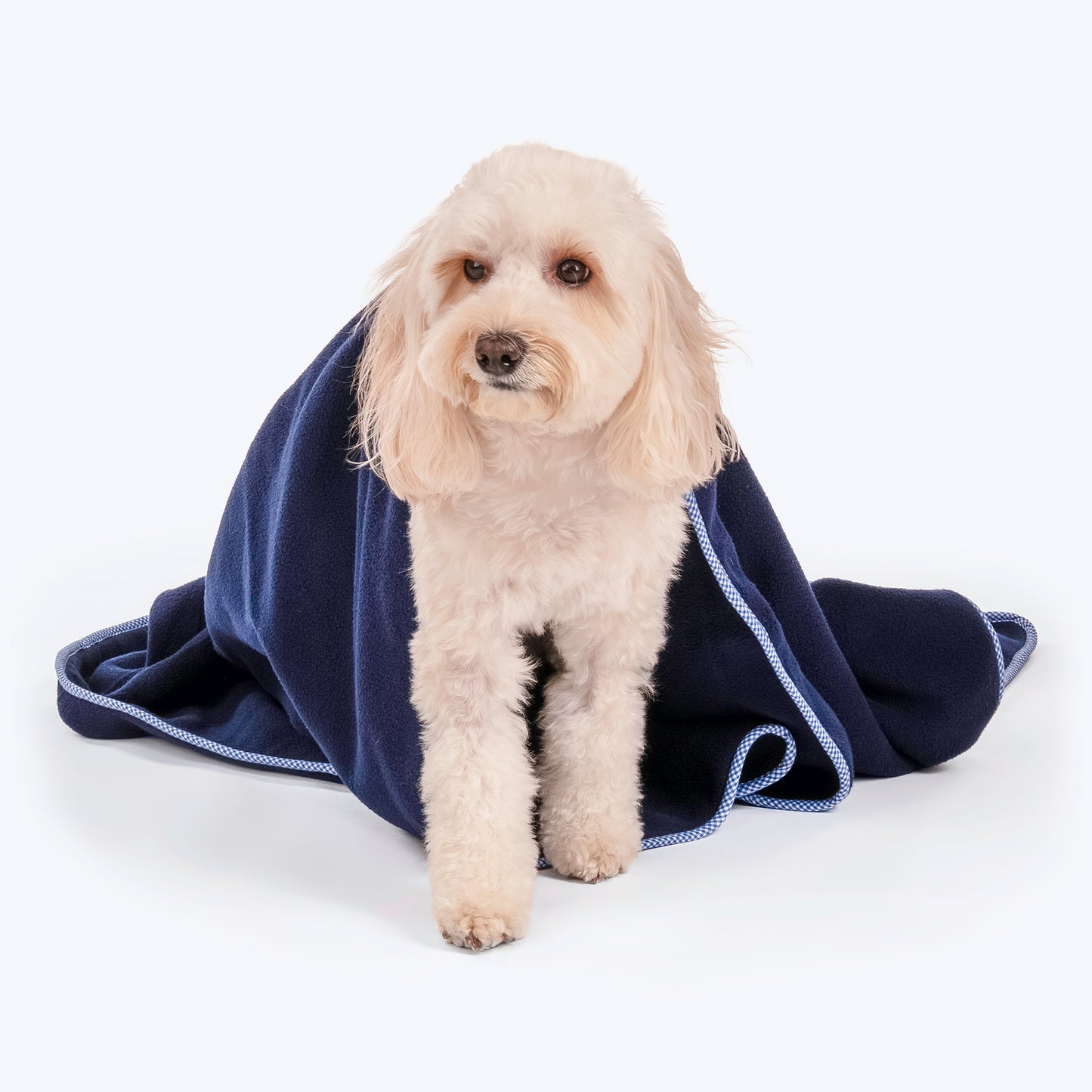 HUFT Personalised Snuggle Blanket For Dog & Cat - Navy - Heads Up For Tails