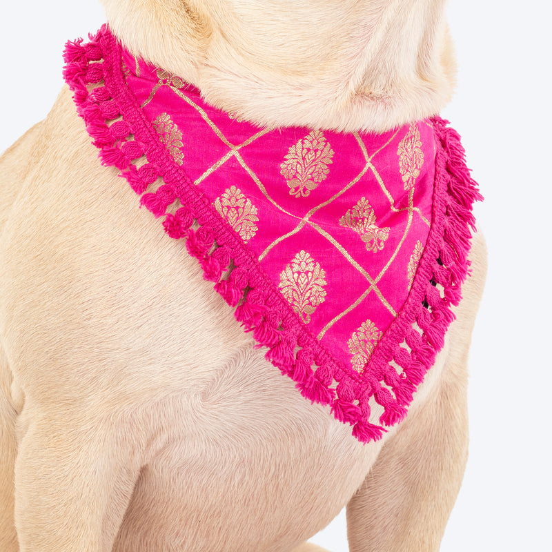 HUFT Gulabi Glow Bandana For Dog - Pink - Heads Up For Tails