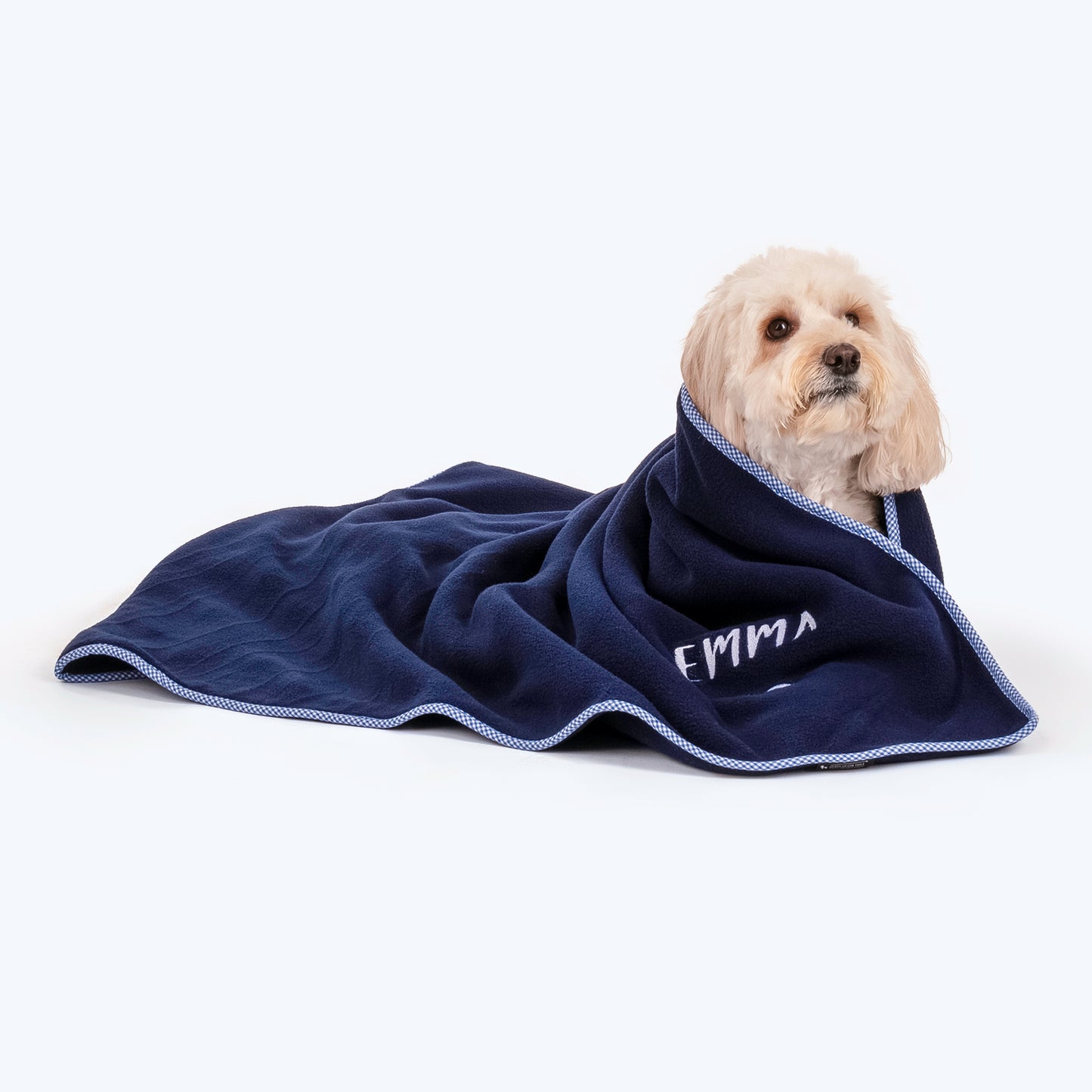 HUFT Personalised Snuggle Blanket For Dog & Cat - Navy - Heads Up For Tails