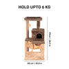 HUFT Purrfect Playhouse Multipurpose Cat Tree - Brown & Beige