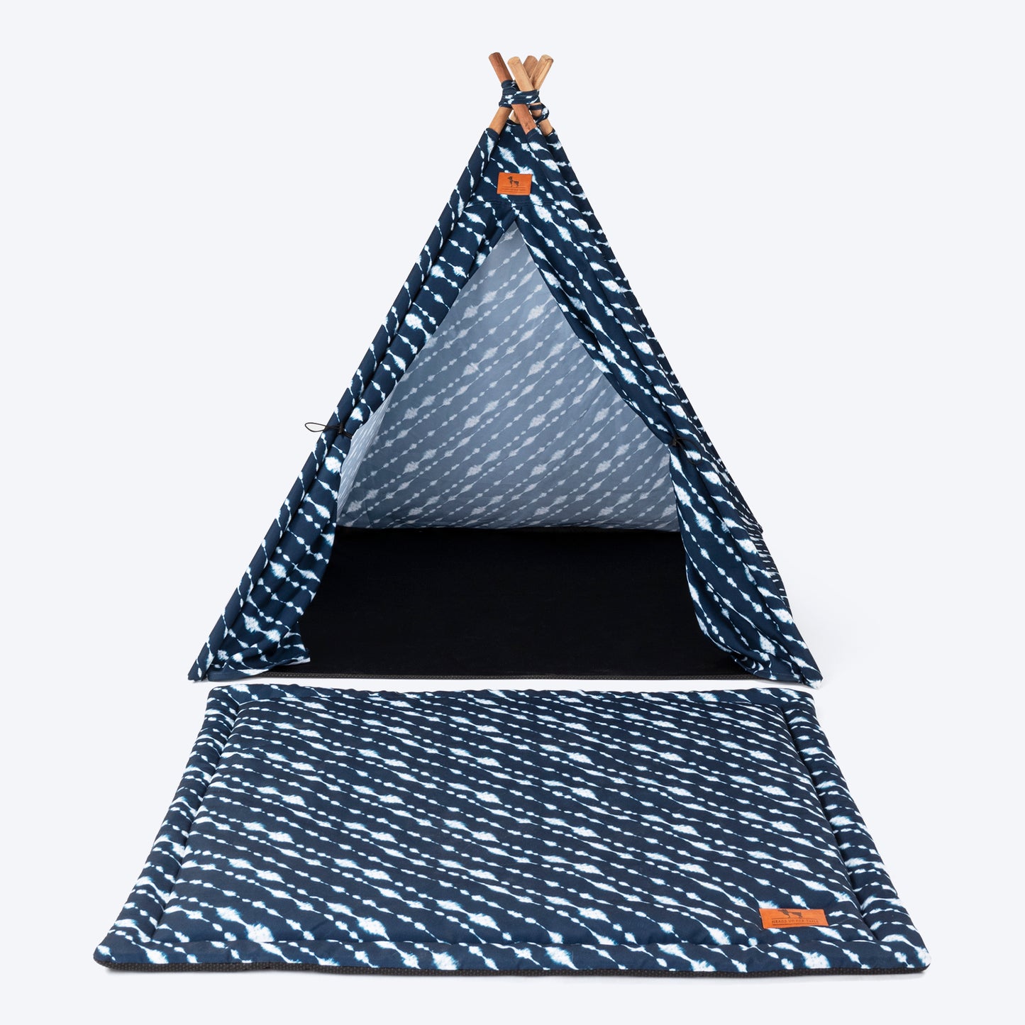 HUFT Personalised Cosy Canopy Teepee Tent For Dogs & Cats - Heads Up For Tails