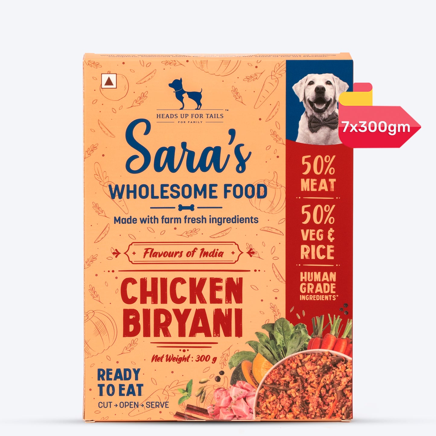 Sara's Wholesome Food Chicken Biryani - Flavours of India - 300 g - Heads Up For Tails