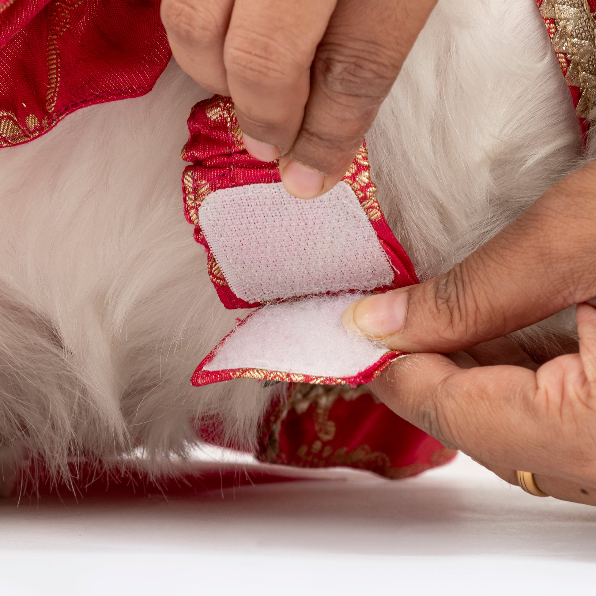 HUFT Customised Gulabi Zari Paws Brocade Lehenga Choli Set For Dog - Pink (As requested by Arpita) - Heads Up For Tails