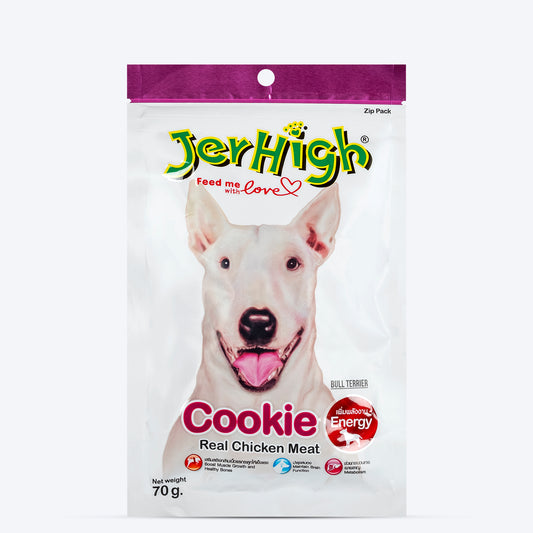 JerHigh Cookie with Real Chicken Meat Dog Treats - 70 g -01
