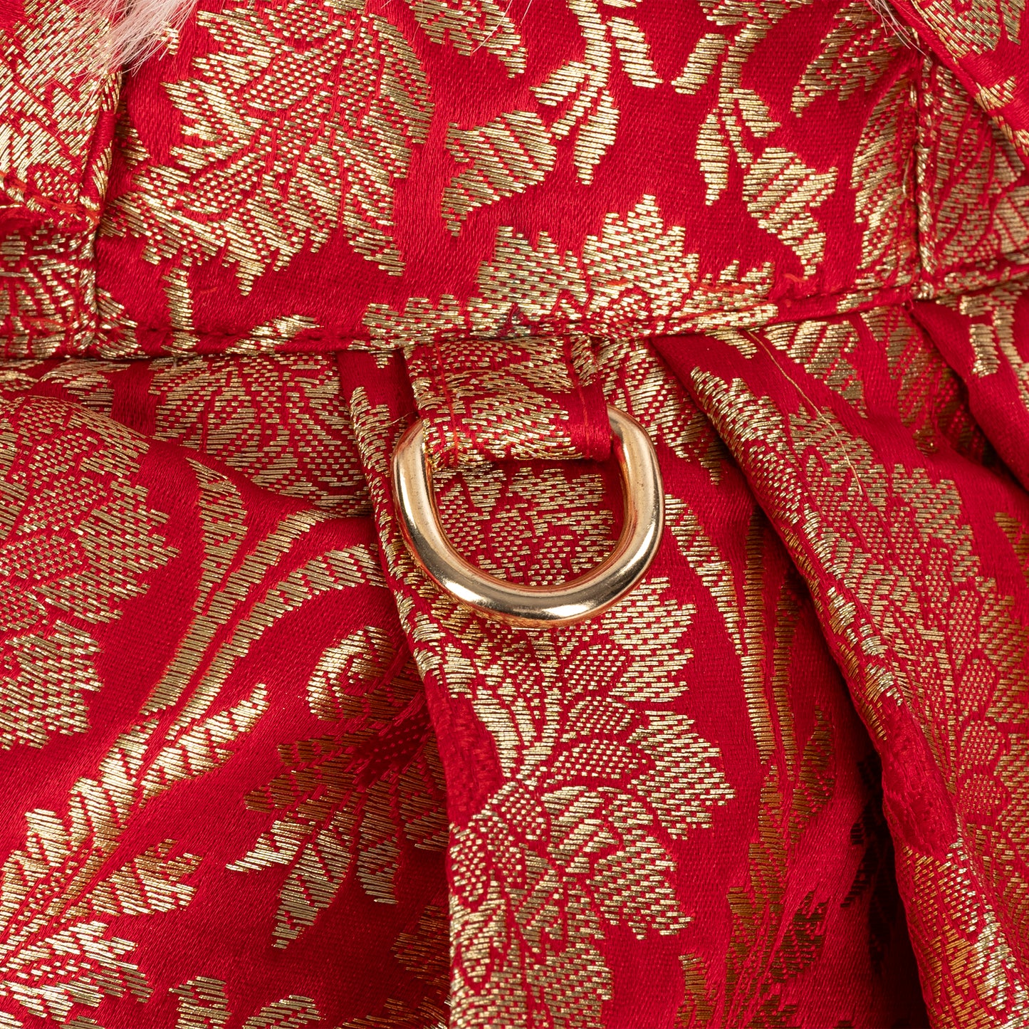 HUFT Customised Sona Sitara Brocade Lehenga Dress For Dog & Cat - Red