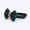 HUFT Shahi Paws Bow Tie With Strap For Dog - Blue & Green - Heads Up For Tails