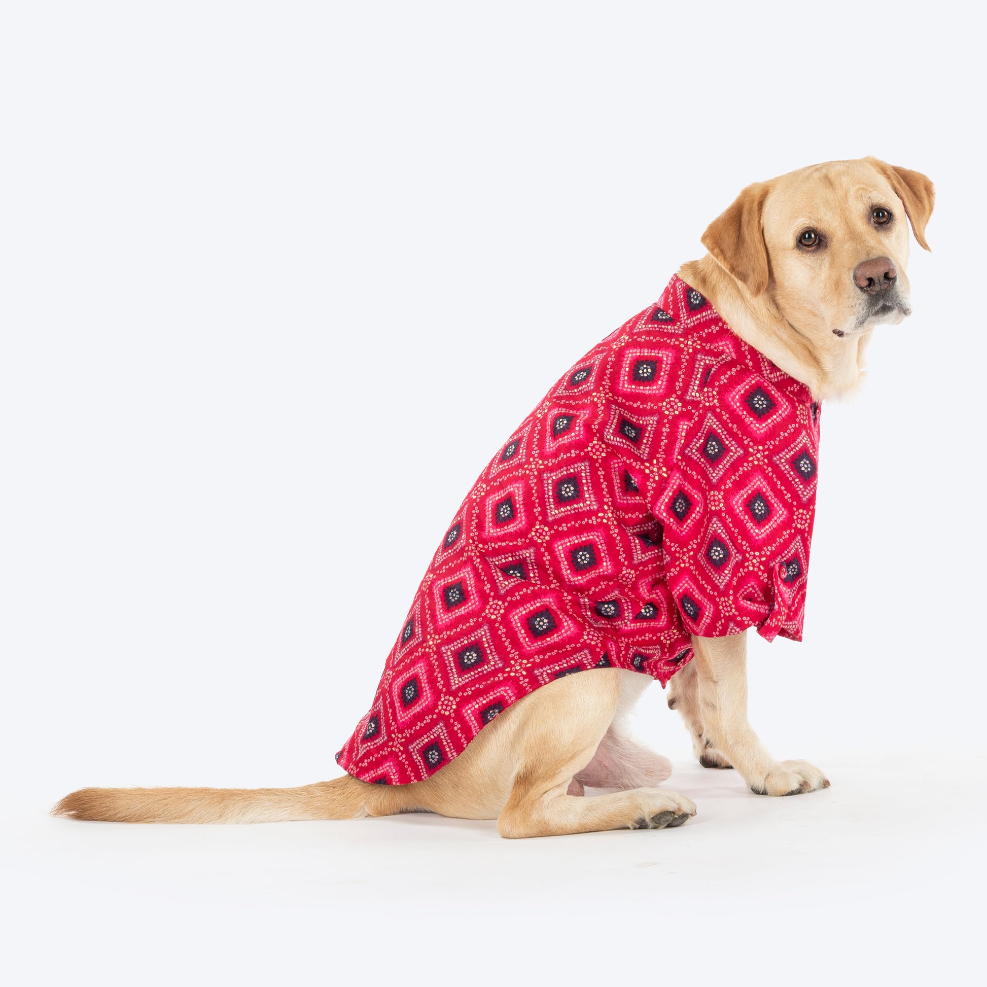 HUFT Rang Riwaz Kurta For Dog - Pink - Heads Up For Tails
