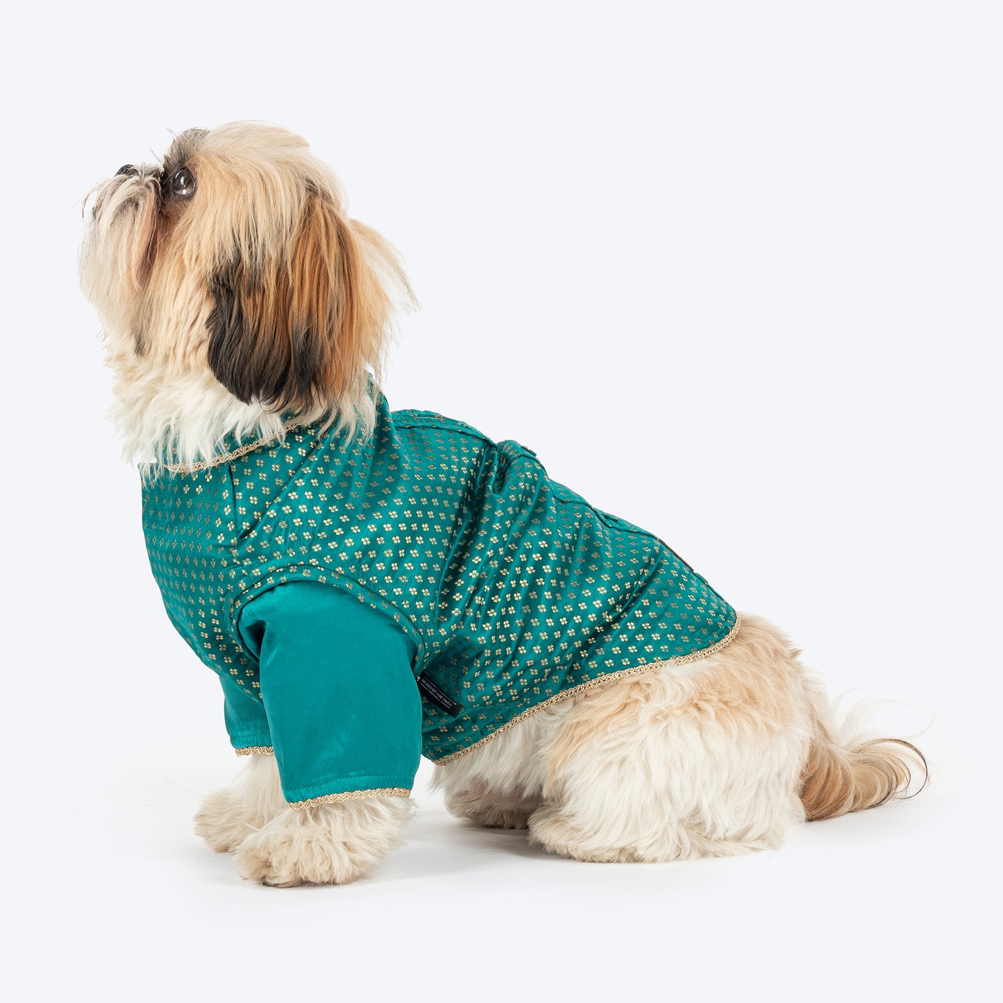HUFT Shahi Paws Kurta For Dog - Green - Heads Up For Tails