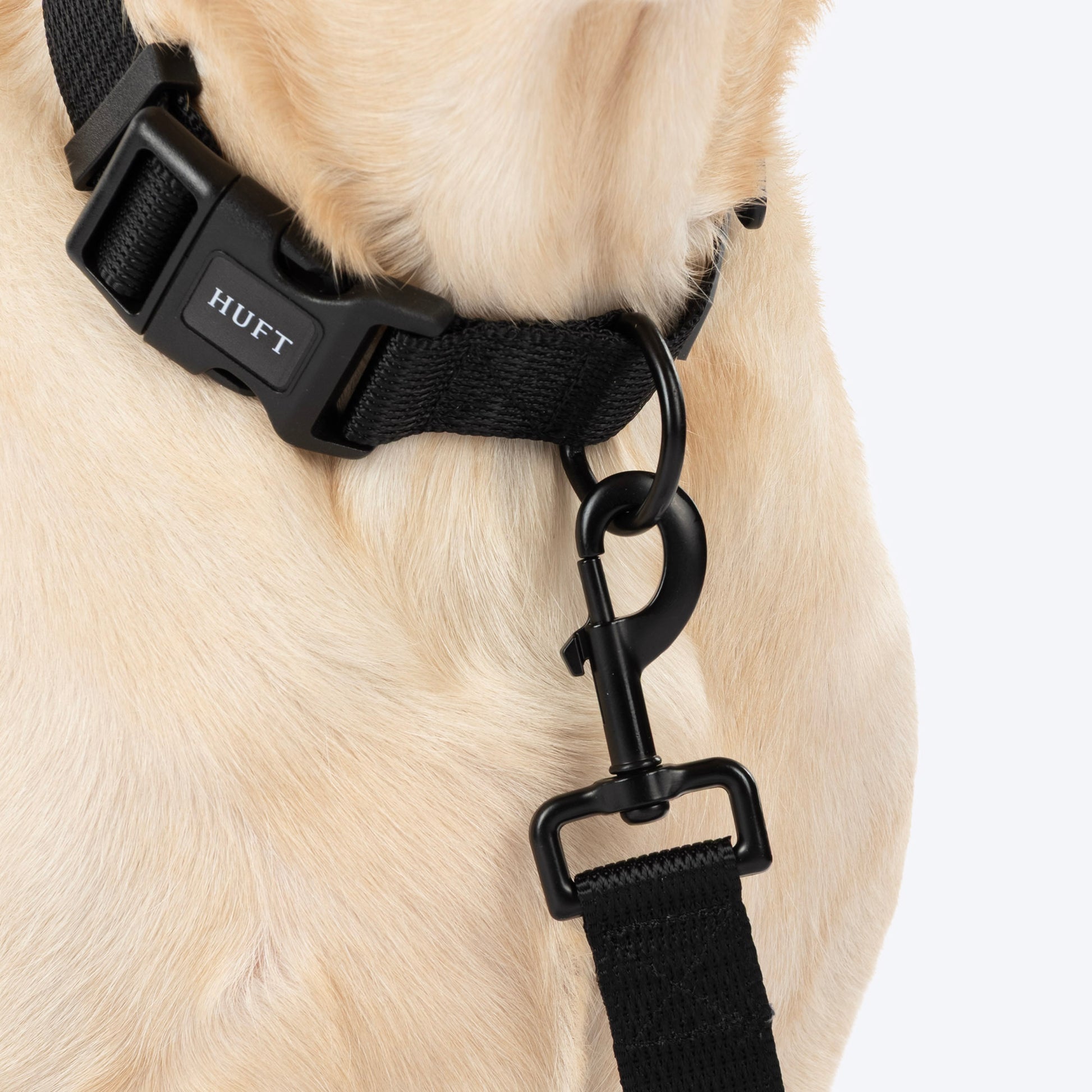HUFT Classic Personalised (Mobile No.) Dog Leash - Coal Black - Heads Up For Tails