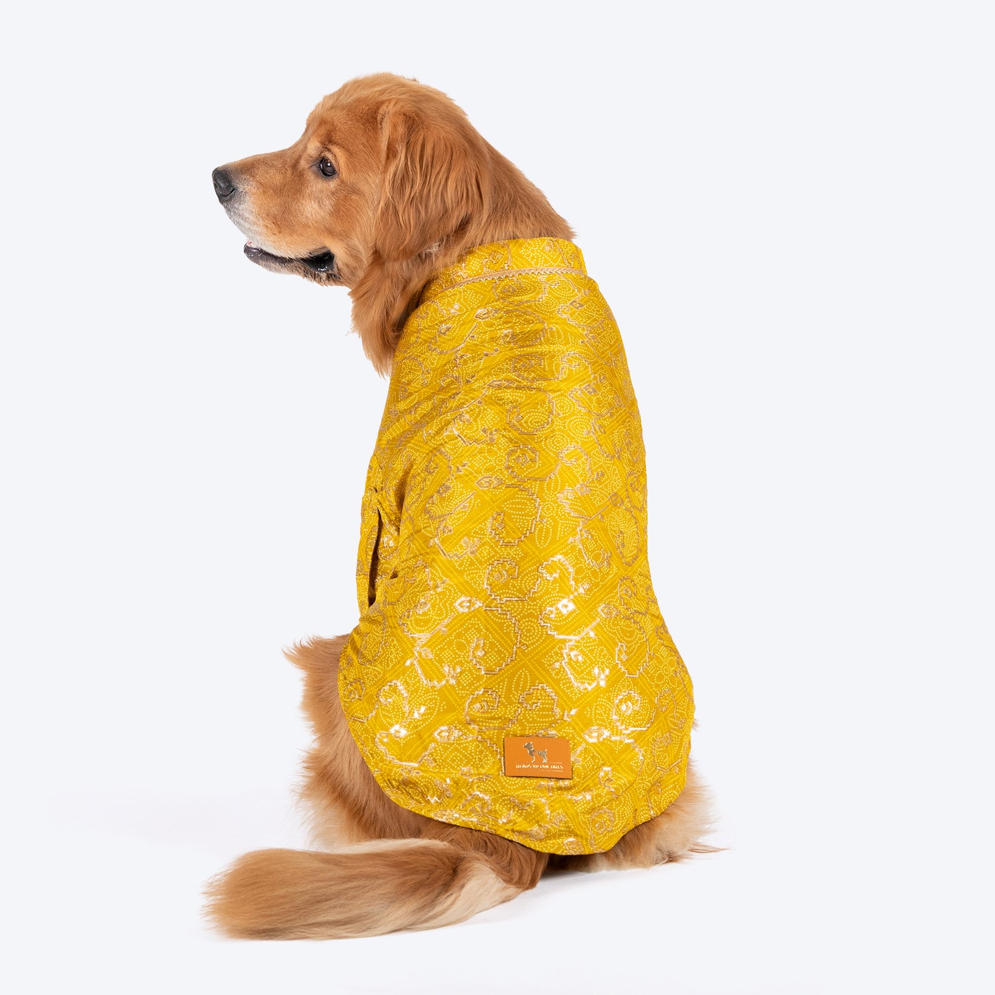 HUFT Festive Bliss Kurta For Dog - Yellow - Heads Up For Tails