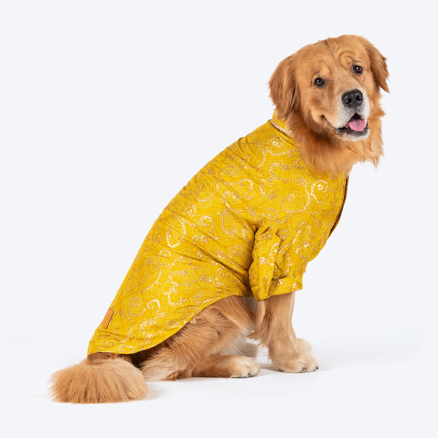 HUFT Festive Bliss Kurta For Dog - Yellow - Heads Up For Tails
