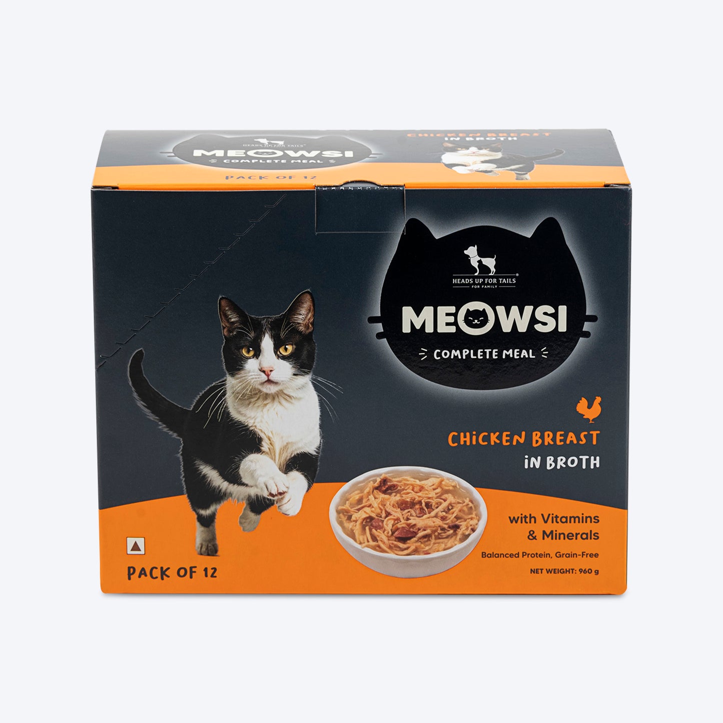 Meowsi by HUFT Chicken Breast In Broth Cat Wet Food - 80 gm - Heads Up For Tails
