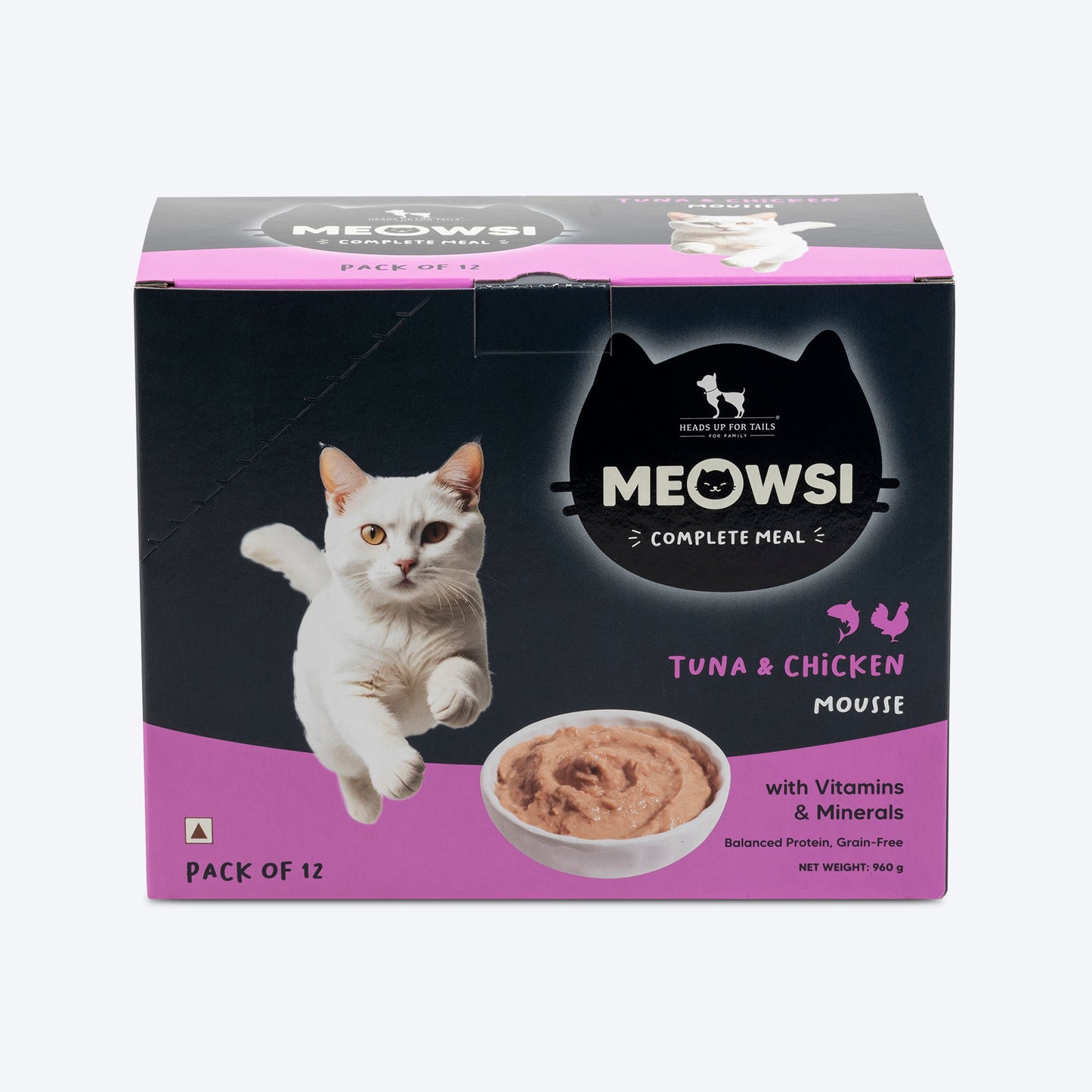Meowsi By HUFT Tuna & Chicken in Mousse Cat Wet Food - 80 gm - Heads Up For Tails