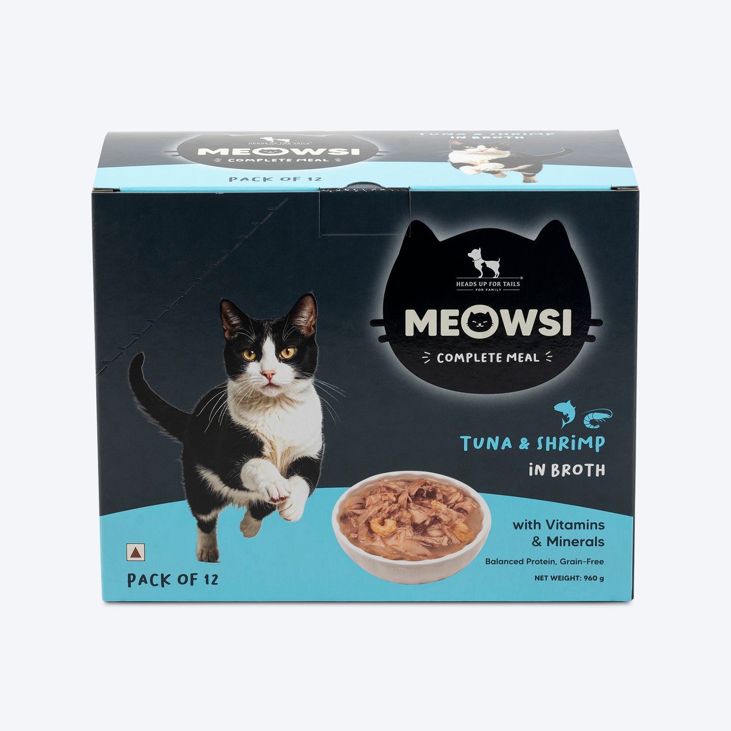 Meowsi by HUFT Tuna & Shrimp in Broth Cat Wet Food - 80 gm - Heads Up For Tails